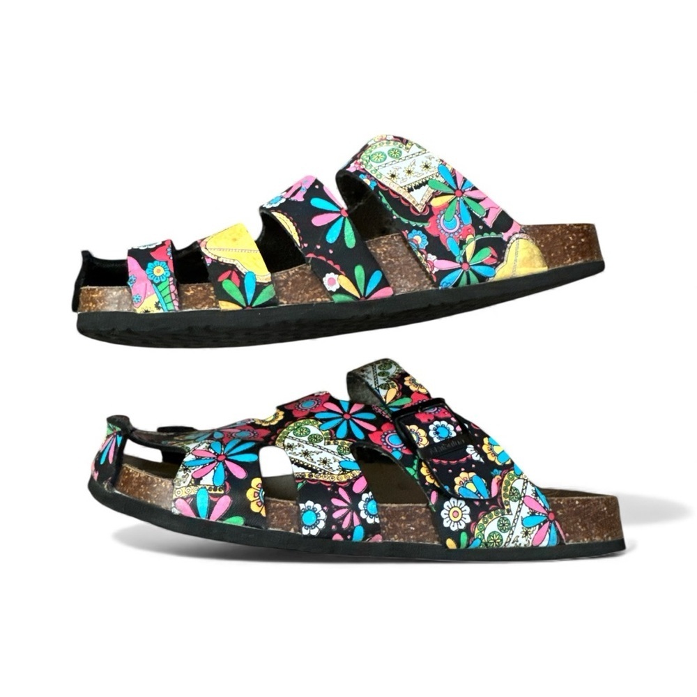 Maibulun Women’s Size 11 Colorful Artsy Flat Sandals Boho Festival Beach Vibes - Picture 5 of 7